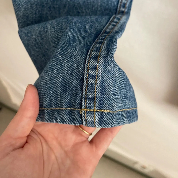 Diamond Gusset Mens Jeans Blue Denim Five Pocket USA Made 37x32 DMR 104A - Picture 12 of 15